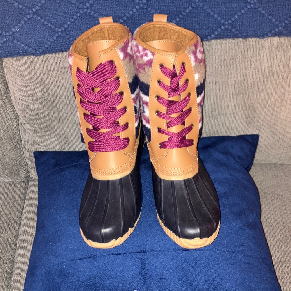 NWT Lands' End Women's Sherpa Lined Duck Winter Boot Size 8.5